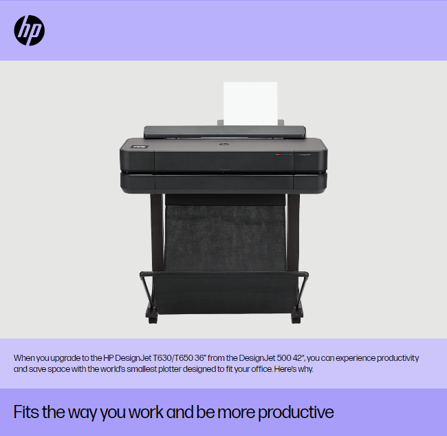 HP Designjet T630 Printer (36 - inch) Large Format - TAVCO