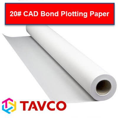 20# CAD Bond Inkjet Plotting Paper - 92 Bright - 20BIJ - TAVCO