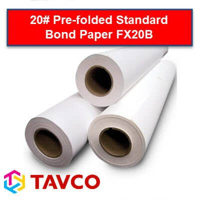 Folded Printer Paper - Well Log - 20lb Xerographic Rolls - TAVCO