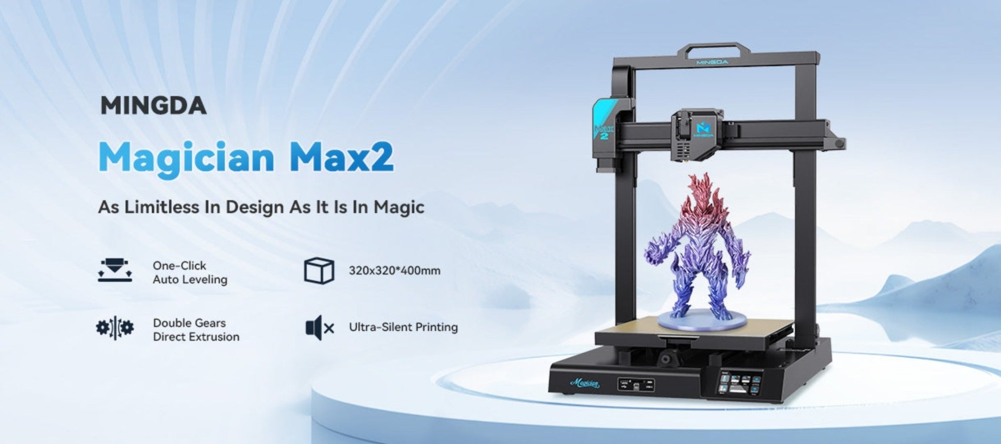 Mingda Magician Max 2 Large 3D printer - TAVCO