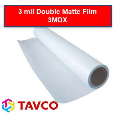 36 x 150' 3 mil, Double Matte / Mylar Film Rolls 1 roll/case (3 cores)