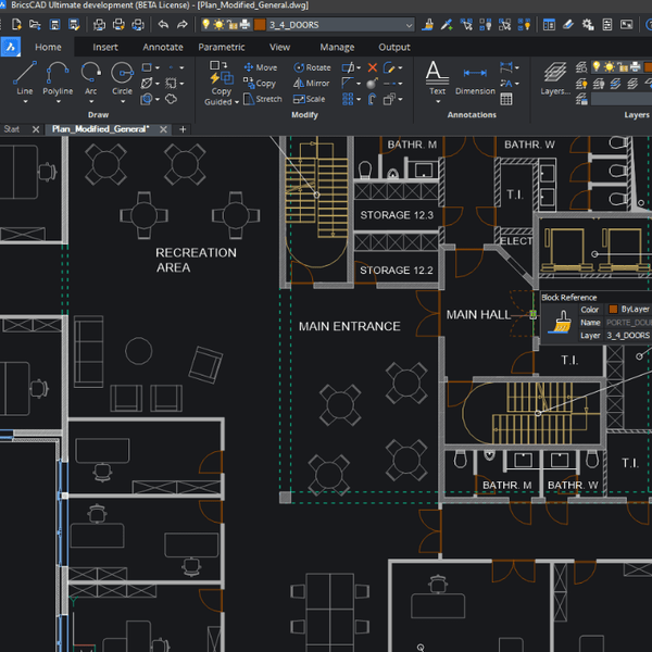 BricsCAD Lite software for 2D drafting - TAVCO