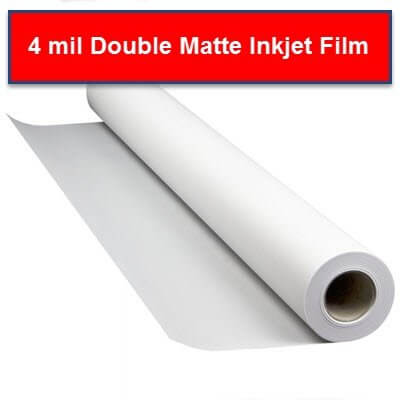 4mil Double Matte Erasable Inkjet Film 42 x 125' ( 2 Core ) 1 roll. Mylar.