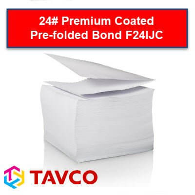 Folded Printer Paper - Well Log - 24LB Premium Coated Packs - TAVCO