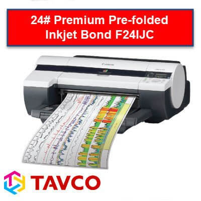 Folded Printer Paper - Well Log - 24LB Premium Coated Rolls - F24IJC - TAVCO