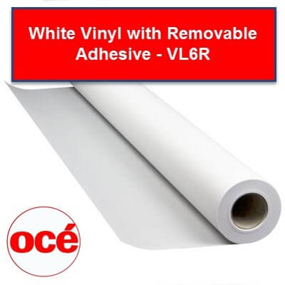 Oce VL6R 6.5 mil White Vinyl Removable Adhesive - VL6R - TAVCO